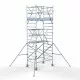 Alumīnija tornis 135х190 cm 6,2m darba augstums* salokāmas margas no 2 pusēm