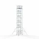 Alumīnija tornis 135х190 cm 13,2m darba augstums* ar oglekļa platformu + salokāmas margas no 2 pusēm Alumīnija tornis 135х190 cm 13,2m darba augstums* ar oglekļa platformu + salokāmas margas no 2 pusēm