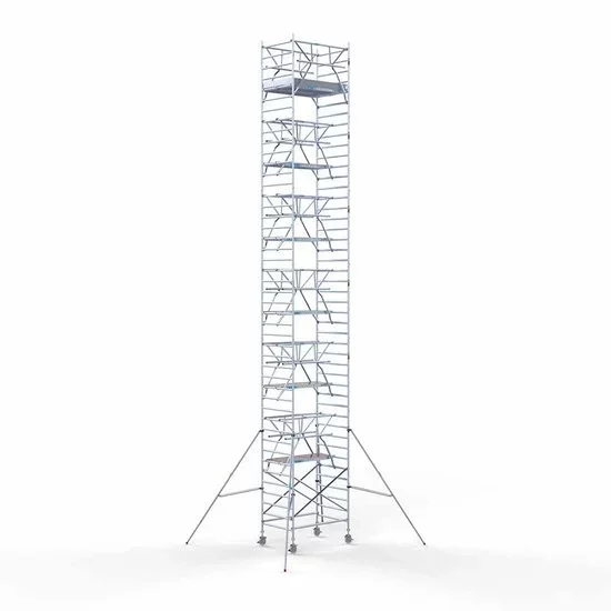 Alumīnija tornis 135х190 cm 14,2m darba augstums* salokāmas margas no 2 pusēm Alumīnija tornis 135х190 cm 14,2m darba augstums* salokāmas margas no 2 pusēm