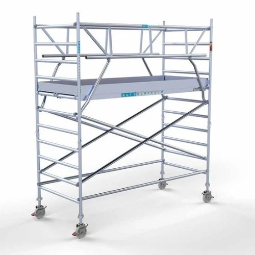 Alumīnija tornis 135х305 cm 4,2m darba augstums* salokāmas margas no 2 pusēm Alumīnija tornis 135х305 cm 4,2m darba augstums* salokāmas margas no 2 pusēm