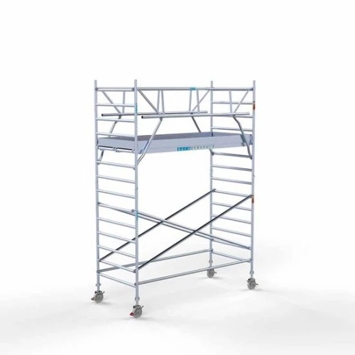 Alumīnija tornis 135х305 cm 5,2m darba augstums* ar oglekļa platformu + salokāmas margas no 2 pusēm Alumīnija tornis 135х305 cm 5,2m darba augstums* ar oglekļa platformu + salokāmas margas no 2 pusēm