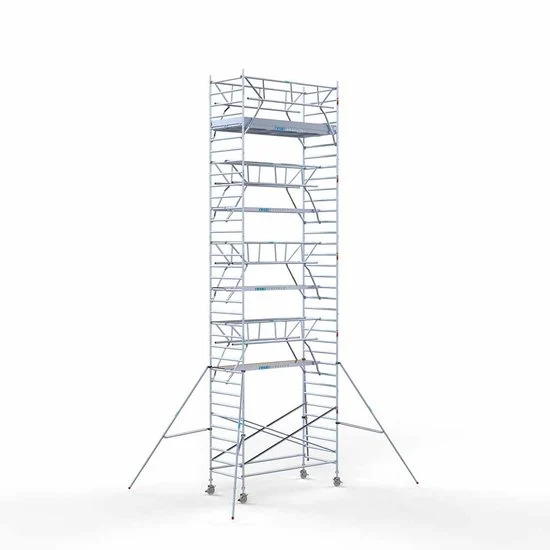 Alumīnija tornis 135х305 cm 11,2m darba augstums* ar oglekļa platformu + salokāmas margas no 2 pusēm Alumīnija tornis 135х305 cm 11,2m darba augstums* ar oglekļa platformu + salokāmas margas no 2 pusēm