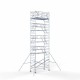 Alumīnija tornis 135х305 cm 11,2m darba augstums* ar oglekļa platformu + salokāmas margas no 2 pusēm Alumīnija tornis 135х305 cm 11,2m darba augstums* ar oglekļa platformu + salokāmas margas no 2 pusēm