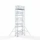 Alumīnija tornis 135х305 cm 11,2m darba augstums* ar oglekļa platformu + salokāmas margas no 2 pusēm Alumīnija tornis 135х305 cm 11,2m darba augstums* ar oglekļa platformu + salokāmas margas no 2 pusēm