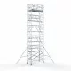Alumīnija tornis 135х305 cm 12,2m darba augstums* ar oglekļa platformu + salokāmas margas no 2 pusēm