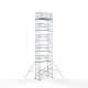 Alumīnija tornis 135х305 cm 13,2m darba augstums* ar oglekļa platformu + salokāmas margas no 2 pusēm Alumīnija tornis 135х305 cm 13,2m darba augstums* ar oglekļa platformu + salokāmas margas no 2 pusēm