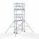 Alumīnija tornis 75х190 cm 6,2m darba augstums* salokāmas margas no 2 pusēm