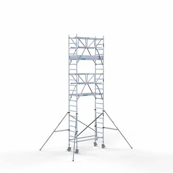 Alumīnija tornis 75х190 cm 7,2m darba augstums* salokāmas margas no 2 pusēm Alumīnija tornis 75х190 cm 7,2m darba augstums* salokāmas margas no 2 pusēm