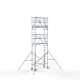 Alumīnija tornis 75х190 cm 7,2m darba augstums* salokāmas margas no 2 pusēm Alumīnija tornis 75х190 cm 7,2m darba augstums* salokāmas margas no 2 pusēm