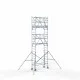 Alumīnija tornis 75х190 cm 7,2m darba augstums* salokāmas margas no 2 pusēm Alumīnija tornis 75х190 cm 7,2m darba augstums* salokāmas margas no 2 pusēm