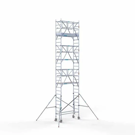 Alumīnija tornis 75х190 cm 9,2m darba augstums* ar oglekļa platformu + salokāmas margas no 2 pusēm Alumīnija tornis 75х190 cm 9,2m darba augstums* ar oglekļa platformu + salokāmas margas no 2 pusēm