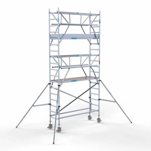 Alumīnija tornis 75х250 cm 6,2m darba augstums* salokāmas margas no 2 pusēm Alumīnija tornis 75х250 cm 6,2m darba augstums* salokāmas margas no 2 pusēm