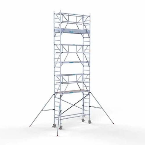 Alumīnija tornis 75х250 cm 8,2m darba augstums* ar oglekļa platformu + salokāmas margas no 2 pusēm Alumīnija tornis 75х250 cm 8,2m darba augstums* ar oglekļa platformu + salokāmas margas no 2 pusēm