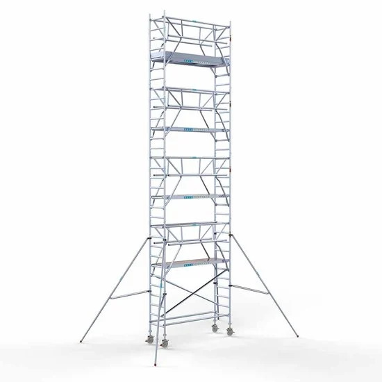 Alumīnija tornis 75х250 cm 10,2m darba augstums* salokāmas margas no 2 pusēm Alumīnija tornis 75х250 cm 10,2m darba augstums* salokāmas margas no 2 pusēm