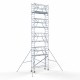 Alumīnija tornis 75х250 cm 10,2m darba augstums* salokāmas margas no 2 pusēm Alumīnija tornis 75х250 cm 10,2m darba augstums* salokāmas margas no 2 pusēm