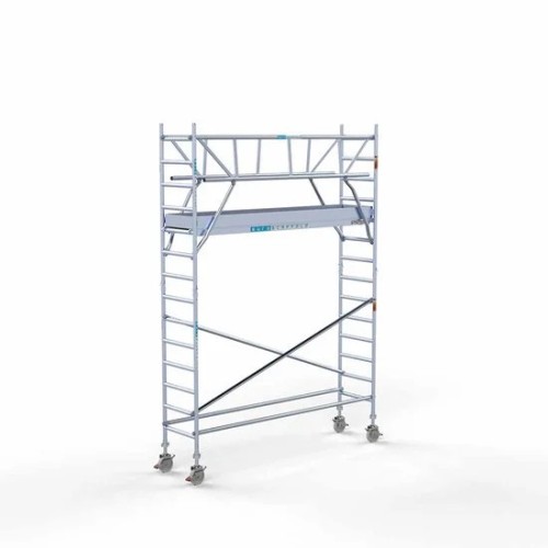 Alumīnija tornis 75х305 cm 5,2m darba augstums* salokāmas margas no 2 pusēm Alumīnija tornis 75х305 cm 5,2m darba augstums* salokāmas margas no 2 pusēm