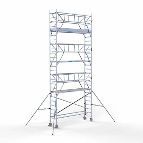 Alumīnija tornis 75х305 cm 8,2m darba augstums* salokāmas margas no 2 pusēm Alumīnija tornis 75х305 cm 8,2m darba augstums* salokāmas margas no 2 pusēm