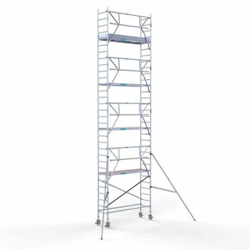 Alumīnija tornis 75х250 cm 10,2m darba augstums* salokāmas margas no 1 puses Alumīnija tornis 75х250 cm 10,2m darba augstums* salokāmas margas no 1 puses