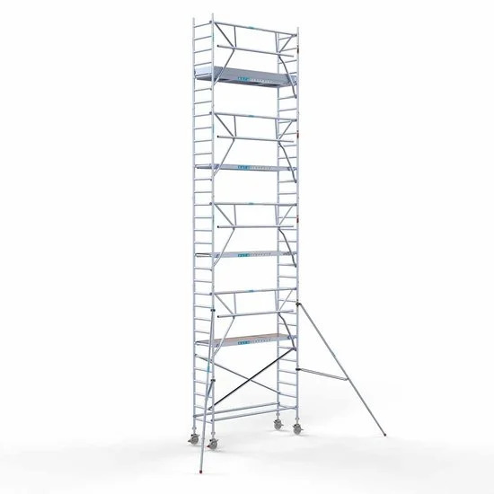 Torre con barandilla de 1 lado 75x250 10,2 m altura de trabajo Torre con barandilla de 1 lado 75x250 10,2 m altura de trabajo