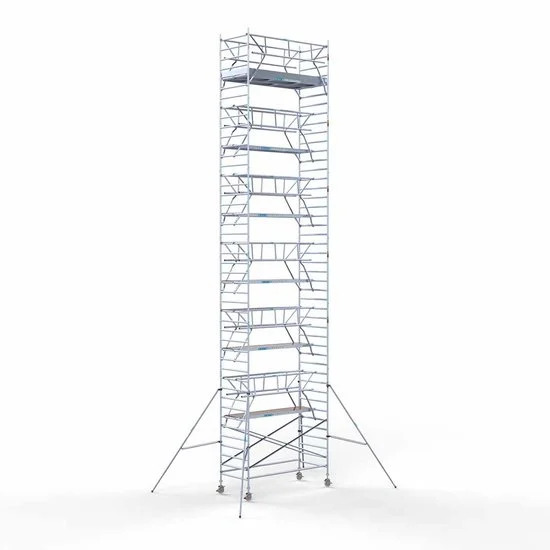 Alumīnija tornis 135х305 cm 14,2m darba augstums* salokāmas margas no 2 pusēm Alumīnija tornis 135х305 cm 14,2m darba augstums* salokāmas margas no 2 pusēm