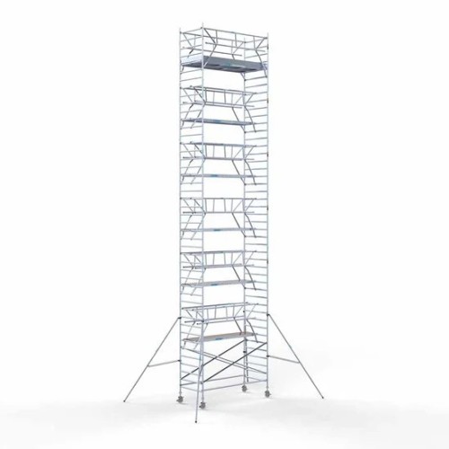 Alumīnija tornis 135х305 cm 14,2m darba augstums* ar oglekļa platformu + salokāmas margas no 2 pusēm Alumīnija tornis 135х305 cm 14,2m darba augstums* ar oglekļa platformu + salokāmas margas no 2 pusēm