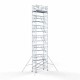 Alumīnija tornis 135х305 cm 14,2m darba augstums* ar oglekļa platformu + salokāmas margas no 2 pusēm Alumīnija tornis 135х305 cm 14,2m darba augstums* ar oglekļa platformu + salokāmas margas no 2 pusēm