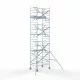 Alumīnija tornis 135х190 cm 8,2m darba augstums* ar oglekļa platformu + salokāmas margas no 1 puses Alumīnija tornis 135х190 cm 8,2m darba augstums* ar oglekļa platformu + salokāmas margas no 1 puses