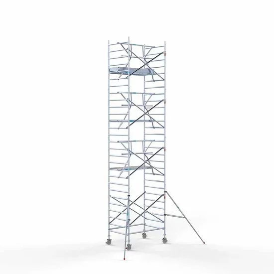 Alumīnija tornis 135х190 cm 9,2m darba augstums* salokāmas margas no 1 puses Alumīnija tornis 135х190 cm 9,2m darba augstums* salokāmas margas no 1 puses