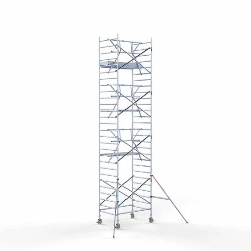 Alumīnija tornis 135х190 cm 9,2m darba augstums* ar oglekļa platformu + salokāmas margas no 1 puses Alumīnija tornis 135х190 cm 9,2m darba augstums* ar oglekļa platformu + salokāmas margas no 1 puses