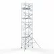 Alumīnija tornis 135х190 cm cm 10,2m darba augstums* ar oglekļa platformu + salokāmas margas no 1 puses Alumīnija tornis 135х190 cm cm 10,2m darba augstums* ar oglekļa platformu + salokāmas margas no 1 puses