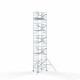 Alumīnija tornis 135х190 cm 11,2m darba augstums* ar oglekļa platformu + salokāmas margas no 1 puses Alumīnija tornis 135х190 cm 11,2m darba augstums* ar oglekļa platformu + salokāmas margas no 1 puses