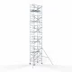 Alumīnija tornis 135х190 cm 12,2m darba augstums* salokāmas margas no 1 puses Alumīnija tornis 135х190 cm 12,2m darba augstums* salokāmas margas no 1 puses