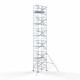 Alumīnija tornis 135х190 cm 12,2m darba augstums* ar oglekļa platformu + salokāmas margas no 1 puses Alumīnija tornis 135х190 cm 12,2m darba augstums* ar oglekļa platformu + salokāmas margas no 1 puses