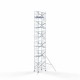Alumīnija tornis 135х190 cm 13,2m darba augstums* salokāmas margas no 1 puses Alumīnija tornis 135х190 cm 13,2m darba augstums* salokāmas margas no 1 puses