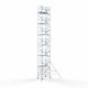 Alumīnija tornis 135х190 cm 14,2m darba augstums* ar oglekļa platformu + salokāmas margas no 1 puses Alumīnija tornis 135х190 cm 14,2m darba augstums* ar oglekļa platformu + salokāmas margas no 1 puses