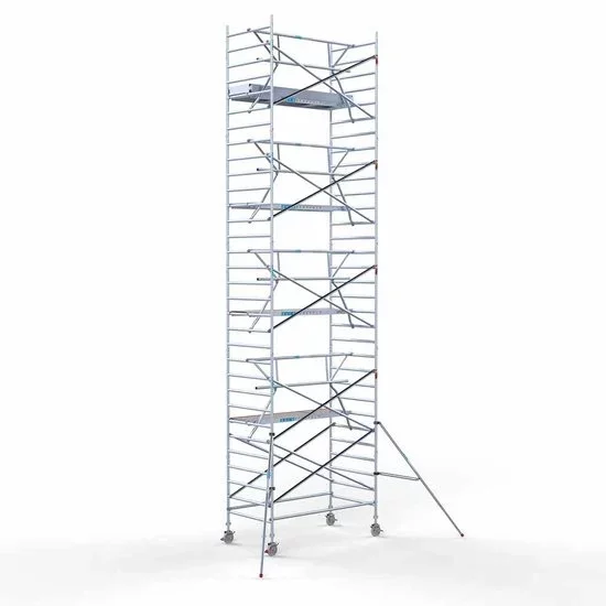 Alumīnija tornis 135х250 cm 10,2m darba augstums* salokāmas margas no 1 puses Alumīnija tornis 135х250 cm 10,2m darba augstums* salokāmas margas no 1 puses