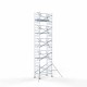 Alumīnija tornis 135х250 cm 11,2m darba augstums* salokāmas margas no 1 puses Alumīnija tornis 135х250 cm 11,2m darba augstums* salokāmas margas no 1 puses