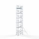 Alumīnija tornis 135х250 cm 13,2m darba augstums* salokāmas margas no 1 puses Alumīnija tornis 135х250 cm 13,2m darba augstums* salokāmas margas no 1 puses