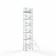 Alumīnija tornis 135х250 cm 13,2m darba augstums* ar oglekļa platformu + salokāmas margas no 1 puses Alumīnija tornis 135х250 cm 13,2m darba augstums* ar oglekļa platformu + salokāmas margas no 1 puses