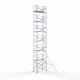 Alumīnija tornis 135х250 cm 14,2m darba augstums* salokāmas margas no 1 puses Alumīnija tornis 135х250 cm 14,2m darba augstums* salokāmas margas no 1 puses