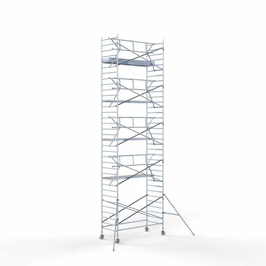 Alumīnija tornis 135х305 cm 11,2m darba augstums* salokāmas margas no 1 puses Alumīnija tornis 135х305 cm 11,2m darba augstums* salokāmas margas no 1 puses