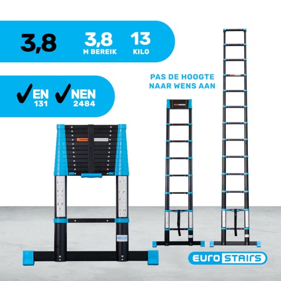 Eurostairs teleskoopredel 3,8 M Eurostairs teleskoopredel 3,8 M