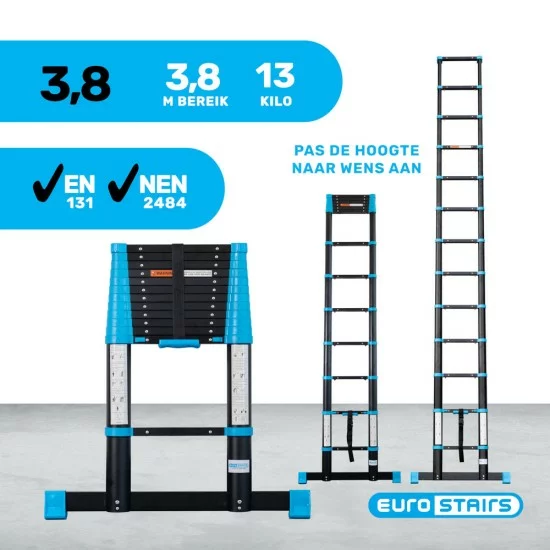 Eurostairs teleskopiskās kāpnes 3,8 M Eurostairs teleskopiskās kāpnes 3,8 M