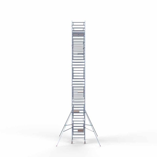 Alumīnija tornis 135х190 cm 13,2m darba augstums* ar oglekļa platformu Alumīnija tornis 135х190 cm 13,2m darba augstums* ar oglekļa platformu