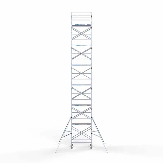 Alumīnija tornis 135х190 cm 14,2m darba augstums* ar oglekļa platformu Alumīnija tornis 135х190 cm 14,2m darba augstums* ar oglekļa platformu