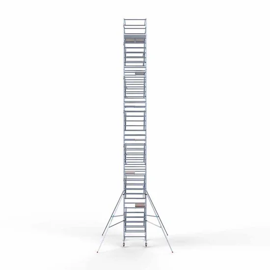 Alumīnija tornis 135х190 cm 14,2m darba augstums* ar oglekļa platformu Alumīnija tornis 135х190 cm 14,2m darba augstums* ar oglekļa platformu