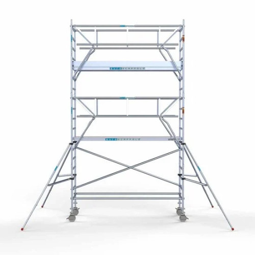 Alumīnija tornis ar margām no 2 pūsēm 90x305 6,2 m darba augstums* Carbon Alumīnija tornis ar margām no 2 pūsēm 90x305 6,2 m darba augstums* Carbon