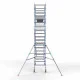 Alumīnija tornis 90х305 cm 6,2m darba augstums* ar oglekļa platformu + salokāmas margas no 2 pusēm