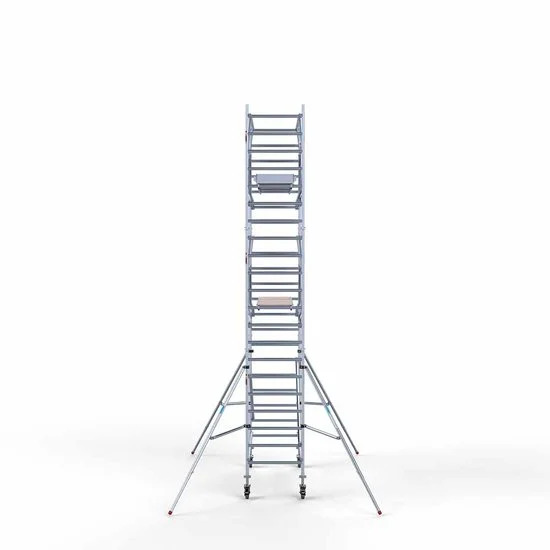 Alumīnija tornis 90х250 cm 7,2m darba augstums* ar oglekļa platformu + salokāmas margas no 2 pusēm Alumīnija tornis 90х250 cm 7,2m darba augstums* ar oglekļa platformu + salokāmas margas no 2 pusēm