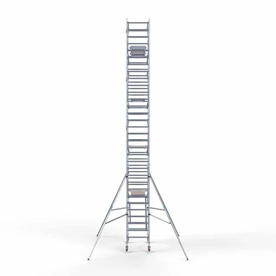Alumīnija tornis 90х190 cm 10,2m darba augstums* salokāmas margas no 2 pusēm Alumīnija tornis 90х190 cm 10,2m darba augstums* salokāmas margas no 2 pusēm